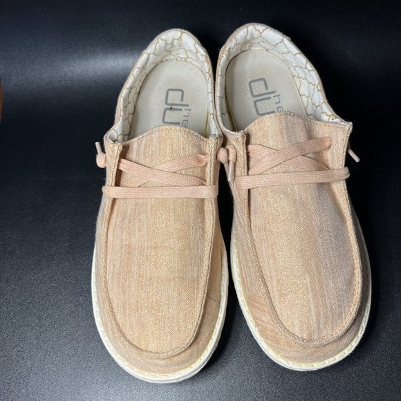 Hey Dude Shoes Hey Dude Wendy Sparkling Rose Gold Size 7 Womens